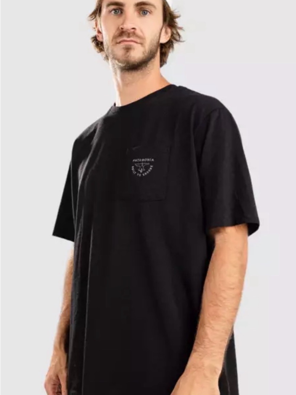 Patagonia Men's Forge Mark Crest Pocket Responsibili-Tee - Black - size XL